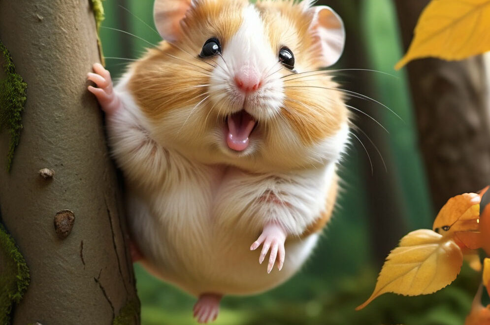 Hamster falling beautifully image